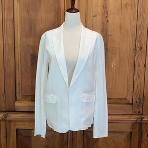 Majestic Filatures White Linen/Cotton/Silk Blazer Sz. 3